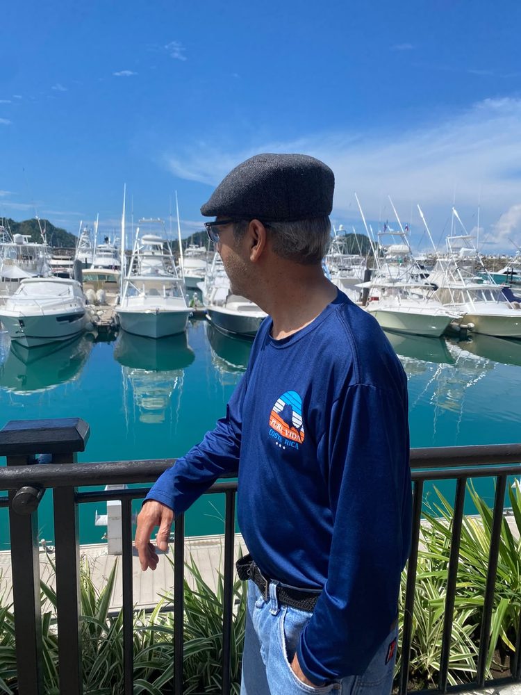 A Heart to Heart client enjoying the marina on Costa Rica's Central Pacific coast